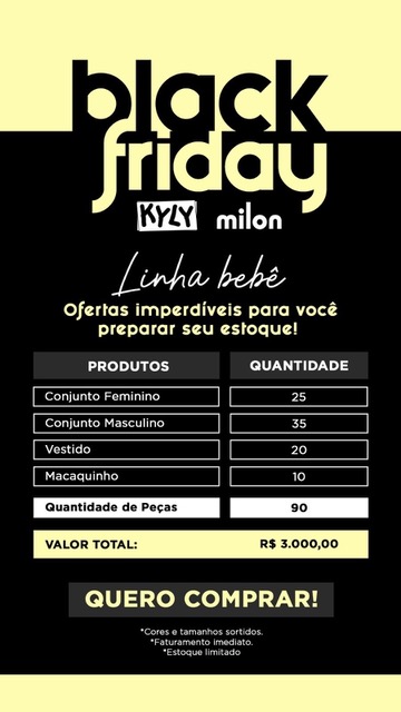 Black Friday Linha Bebê